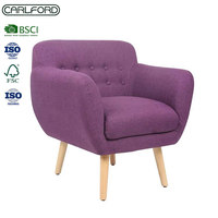 Fauteuil moderne en tissu violet – Canapé d'appoint pour hôtel et fauteuil de loisirs pour appartement – Design de canapé pour salon