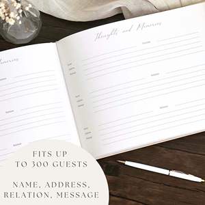 Myway 2026 Hot Sale Fabric Cover <strong>Memory</strong> Book for Funeral Guests to Sign in with Condolence <strong>Memory</strong> <strong>Table</strong> Sign for <strong>Wedding</strong> - Product Image 2