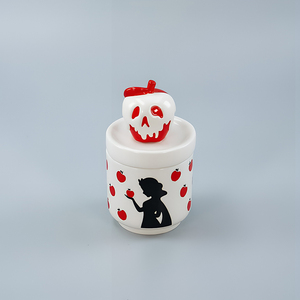 Scatola Portagioie 3D in Dolomite Dipinta a Mano a Forma <span class=keywords><strong>di</strong></span> Teschio - Design Personalizzato Tema Fiaba Scura con Ragazza Silhouette - Product Image 5