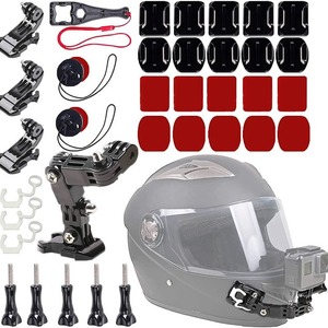 Support de casque de moto pour Gopro 9 8 7 et caméra d'action Dji avec support réglable et ensemble d'accessoires - Product Image 1