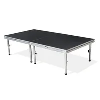 Podium de Scène en Aluminium à 4 Pieds, Installation Facile, Antidérapant, pour Événements Extérieurs et Concerts - Prix de Gros