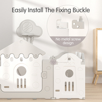 Parc Bébé Feelbaby en Plastique Pliable avec Toboggan et Balançoire, Aire de Jeu Sécurisée pour Bébés et Tout-Petits