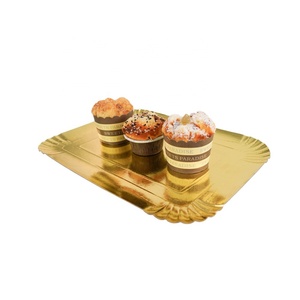 Hot Sale Disposable Golden Silver Cake Plate Set for Outdoor Weddings Dinners Parties Phnom Penh No Moulding Embossed Gold Foil - Product Image 1