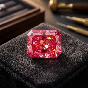 Pierre de diamant rose vif fantaisie de 5,53 ct, taille radiant, cultivée en laboratoire, pour la création de bijoux, avec certificat IGI - Product Image 2