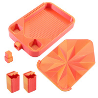 Plateau de rangement 3D multicolore pour peinture diamant avec 2 poubelles, boîte de rangement pour outils et accessoires de peinture diamant