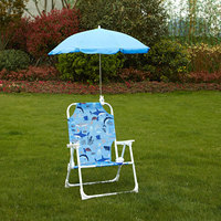 Chaise de camping avec accoudoirs, auvent en tissu Oxford, structure métallique, design moderne, chaise de plage pour enfant, mobilier d'extérieur pliable