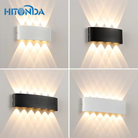 Haute qualité pas cher prix extérieur étanche mural haut et bas lampe murale LED lumineuse