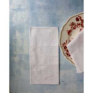 Ensemble de cinq serviettes de thé/apéritif en lin pur Mirellas avec broderie de style antique - Product Image 2