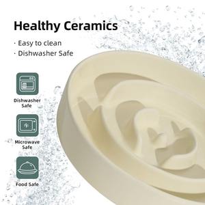 Fabricant de gros luxe alimentation saine régime bols pour chiens Pet Slow Seeder <span class=keywords><strong>chat</strong></span> chien bol lécher céramique mangeoire pour animaux de compagnie - Product Image 2