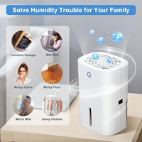 Nouvel Arrivage Déshumidificateur d'Air Intelligent Ultra-Silencieux avec Écran Tactile LCD et Affichage LED pour l'Humidité de l'Air dans la Chambre, le Bureau, la Garde-Robe et la Maison