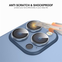 Vente en gros d'anneau métallique de couleur originale Film de protection d'écran d'objectif d'appareil photo en verre trempé pour les modèles iPhone 13 Pro 14 Pro 15 Pro Max