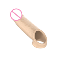 Gode en TPE à chair transparente imperméable et extensible pour hommes agrandisseur de pénis prolongateur d'extension d'éjaculation pour adultes