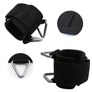 PROFIT SPORT Sangles de poignet en néoprène avec anneau en D pour la musculation, l'entraînement en salle de sport, le soutien des exercices, antidérapantes et réglables - Product Image 1