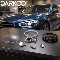 Lentille de projecteur Bi-LED 12V 6000K, lentille optique carrée en verre, accessoires de phare de voiture, pièces automobiles de remplacement et de mise à niveau