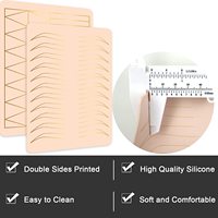 Peau d'entraînement en silicone pour sourcils, poudre ombrée pour sourcils, faux cuir, feuille double face, peau d'entraînement pour microblading pour les artistes tatoueurs