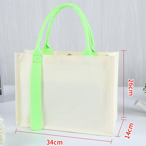 Sac fourre-tout en toile de coton personnalisé avec logo, imprimé lettres, sac à bandoulière pour le quotidien et les boutiques - Product Image 4
