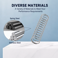 Ressorts de compression légers en acier inoxydable, petits ressorts hélicoïdaux, capacité de charge de 55 lb, tailles personnalisables pour l'industrie