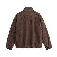 Blouson Bomber Zippé Homme Vintage Délavé Col Montant Respirant Simple Décontracté Grande Taille Ample et Confortable