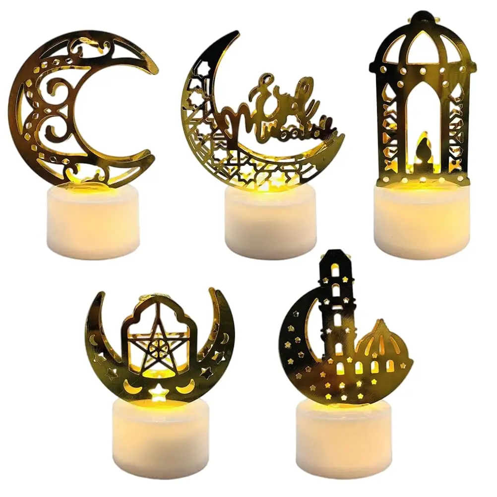 Islam Muslim 3D Led Night Light Ramadan Party Decoration for Eid Mubarak Home Party Supplies Bedroom Desktop Decoration Lamp