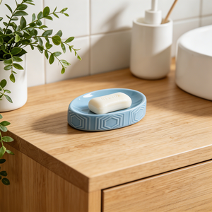 <span class=keywords><strong>Portasapone</strong></span> in Ceramica Geometrico Moderno Ecologico con Logo Personalizzato, Supporto Decorativo Ovale per Sapone da <span class=keywords><strong>Bagno</strong></span> e <span class=keywords><strong>Doccia</strong></span> - Product Image 2