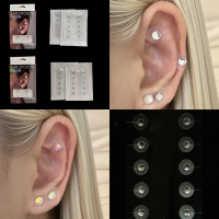 10 Pcs Biji Telinga Zirkonia Premium Stiker Akupresur Kristal Modis Perlengkapan Aurikuloterapi TCM untuk Kecantikan & Kesehatan Set Hadiah