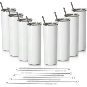 USA Warehouse 20OZ <b>Double</b> <b>Wall</b> Vacuum Stainless Steel Bullet Classic Skinny Straight Tumblers Camping Customizable Color Logo - Product Image 1