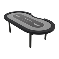 Table de poker professionnelle ovale pliable sur mesure pour 10 joueurs, 240 cm, WSOP Texas Hold'em, vente en gros, divertissement à domicile
