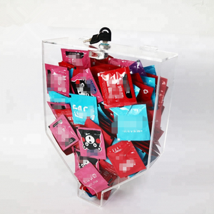 Boîte à <span class=keywords><strong>préservatifs</strong></span> en plexiglas verrouillable personnalisée PMMA murale <span class=keywords><strong>Distributeur</strong></span> <span class=keywords><strong>de</strong></span> <span class=keywords><strong>préservatifs</strong></span> en acrylique transparent - Product Image 2
