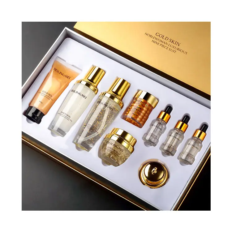 Anti-Rimpel Whitening Facial Beauty Luxe 24K Gold Facial Behandeling Set Efficiënte Schone Natuurlijke Biologische Reiniging