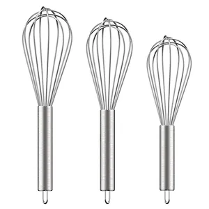 Low Price Promotional Manual Kitchen Accessories Stainless Steel Blending Whisk Wire Egg Beater For Push Cooking Baking tools