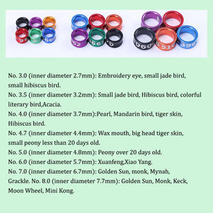 Hete Verkopende Kleurrijke Glazen Legering Duif Voetband Ring - Product Image 5