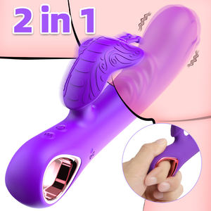 Vibromasseur de clitoris pour adulte, jouets sexuels pour femme, gode, stimulateur du point G, stimulateur clitoridien, masseur, nouveau modèle 2 ln 1 - Product Image 3