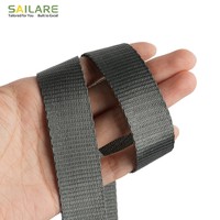 Cinta de Dyneema Tejida de Alta Tenacidad de 25 mm, Color Gris, UHMWPE, para Escalada y Correas de Alta Resistencia para Exteriores