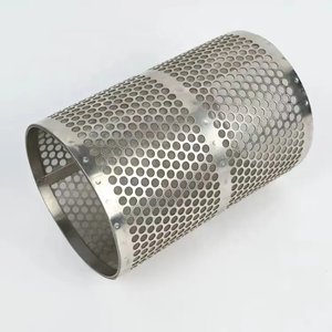 Tubo Cilíndrico Perforado <span class=keywords><strong>de</strong></span> Acero Inoxidable 316L, con Orificios Redondos, Longitud y Tamaño <span class=keywords><strong>de</strong></span> Orificio Personalizables, para Filtros Industriales - Product Image 3