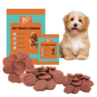 Friandises pour chiens de petites et grandes races, personnalisables ODM, à saveur naturelle, riches en protéines, en tranches rondes de viande de canard, avec soin buccal