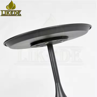 Table de chevet moderne en métal noir Base de table basse élégante trompette tulipe avec pieds de meuble