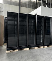 Réfrigérateur commercial vertical à porte vitrée LED pour boissons, vin et spiritueux, idéal pour supermarchés et bars-restaurants