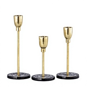 Unique candle <b>jar</b>& Metal Tall Candlestick Taper White Rose Gold Matt Black Candle Holders Decorative for Wedding - Product Image 1