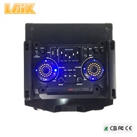 Laix SS-9 10 Zoll Indoor Aktivlautsprecher BT 80W Woofer Bass Audiosystem Holzgehäuse LED-Lichtpanel Aktiver Bühnenlautsprecher