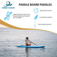 Vente en gros de 3 pièces de planche à pagaie gonflable SUP Ensemble d'ailerons Construction en fibre de verre aluminium carbone Longueur réglable 165-205cm Lacs