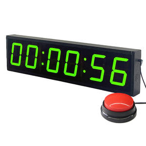 CHEETIE CP13B Horloge murale LED programmable de couleur <span class=keywords><strong>verte</strong></span> avec affichage des heures, des minutes et des secondes, minuteur numérique en aluminium pour bureau - Product Image 1