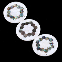 Perles de coquille d'ormeau naturelles, coquille de nacre colorée, bijoux DIY, 6x4,5 cm, qualité A avec emballage
