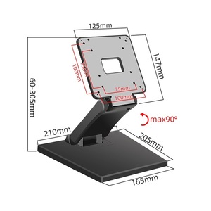 <span class=keywords><strong>Soporte</strong></span> de Brazo Ajustable para <span class=keywords><strong>Monitor</strong></span> VESA 75x75 100x100 para Pantalla POS de 13-24 Pulgadas, PC Todo en Uno, Negro/<span class=keywords><strong>Blanco</strong></span> + Inclinación de +75 Grados - Product Image 3