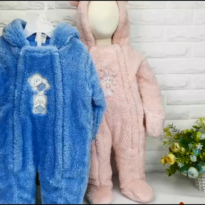 Venta al por mayor de invierno cálido recién nacido mameluco de manga larga bebé mono mameluco con capucha ropa de invierno de <span class=keywords><strong>b</strong></span> - Product Image 6
