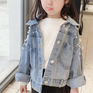 Ropa de Primavera y Otoño 2021 para Niñas, Chaqueta Vaquera con Cuentas, Estilo Coreano, para Niños - Product Image 2
