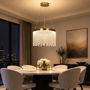 Modern <b>LED</b> Crystal Chandelier Luxury Iron Gold Living Room Creative Pendant <b>Light</b> Dining Room Home Villa Lighting Chandeliers - Product Image 2