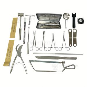 Kit postmortem quirúrgico de grado médico Premium, caja de instrumentos post-mortem, tijeras, pinzas con mango de bisturí, SY-XN11 - Product Image 2