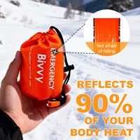 Sac de couchage d'urgence en Mylar imperméable toutes saisons, sac de survie thermique pour le camping en plein air