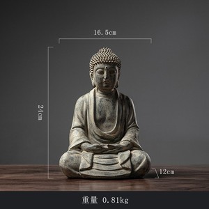 Juego de Esculturas de Buda Vintage en Resina - Figuras Decorativas Rústicas para Meditación <span class=keywords><strong>Zen</strong></span> - Product Image 2