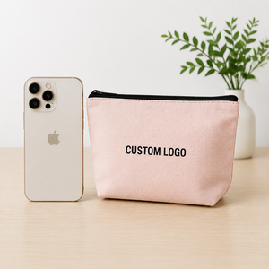 Customize Printed/Embroidery Cotton Canvas Bag Storage <b>Pouch</b> Custom Size Color Logo Canvas <b>Make</b> <b>Up</b> Bag - Product Image 4
